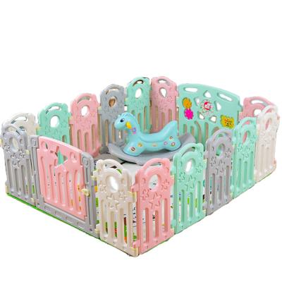 China Hot Selling Babies and Kids Playground Plastic Home Safe Baby Play Fence Traditional Foldable Yard Barrier for sale