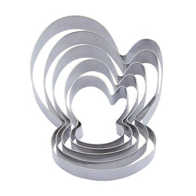 China 5Pcs Viable Set Christmas Style Gloveshape Stainless Steel Cookie Cutter Food Grade Set for sale