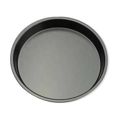 China Viable Baking Dishes and Pans 8 Inch Black Carbon Steel Color Coating Non-Stick Heat Resistance Pizza Pan for sale