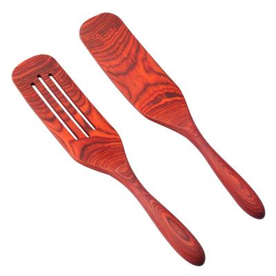 China Viable Wholesale Colored Wooden Kitchen Tool Kit Pakka Spatula Kitchen Accessories Wooden Utensils for sale