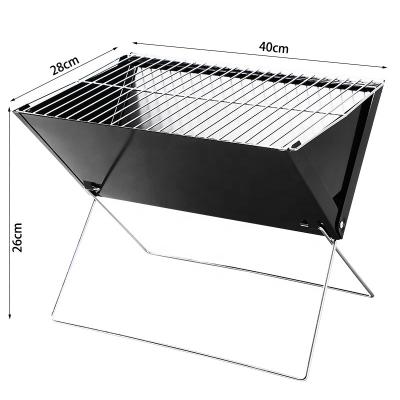 China BBQ Accessories Stainless Steel Charcoal BBQ Folding Outdoor Cooking Grill For Camping for sale