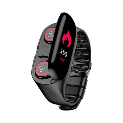 China M1 Stereo Sound Earphone With AI Smart Watch Heart Rate Monitor Smart Wristband Long Time Earphone Fitness Bracelet Sport Watch for sale