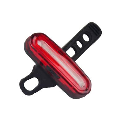 China Plastic PVC With Rubber Portable Waterproof Plastic Tail Mount PVC Bike Light USB Rechargeable Red Led Bicycle Light for sale