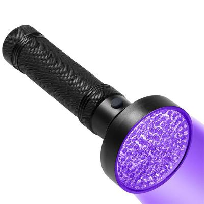 China Wholesale 365-395NM Purple Black Light Camping Pets Urine and Scorpion Detector 100 LED Flashlight Lamp UV Torch for sale