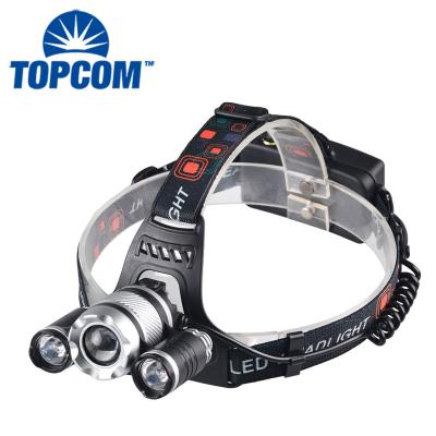 China Convenient Waterproof Headlight 18650 Battery LED Rechargeable T6 LED Head Torch For Camping for sale