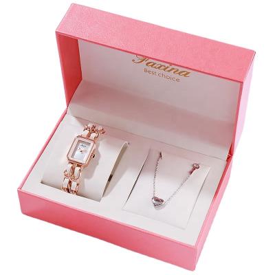 China Non-specific new fashion lovers women necklace watch gift sets for promotion for sale