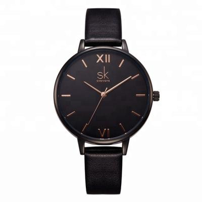 China Non-Specific Top Brand ShengKe Fashion Ladies Watch SK Quartz Leather Female Watch for sale