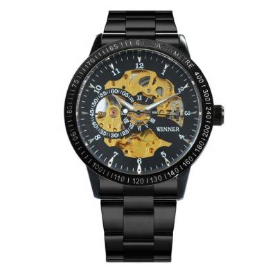 China Unspecific Classic Men's Winner Stainless Steel Skeleton Automatic Wristwatch for sale