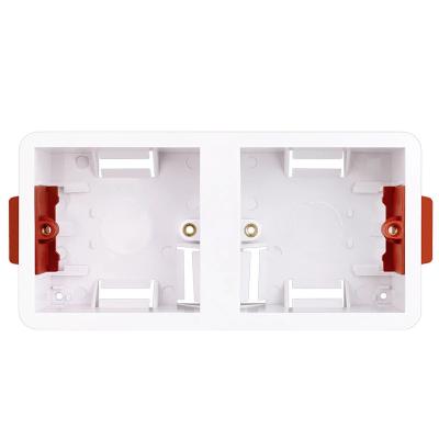 China Gypsum Board 86 Type - 2 Strip 172mm Mount Dry Liner Box For Gypsum Board Plasterboad Drywall 34mm Depth Wall Switch Socket Cassette for sale