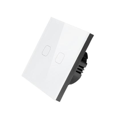 China APP Smart Home Tuya / Smart Life / Ewelink 2 Band 1 Way WiFi Wall Light Touch Switch for sale