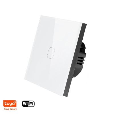 China EU/UK Wifi Touch Switch EU Life Tuya Smart Touch Switch ewelink Wall Light Touch Switch Voice Control WiFi Switch for sale