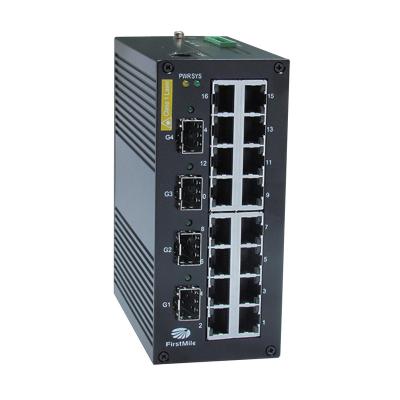 China IEC61850 IEEE1613 4Gigabit 16 Ports Managed Industrial Ethernet Switch OnAccess 746 for sale