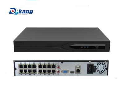 China P2P Dakang 32CH H.265 4K 8MP NVR Support 2*8TB SATA HDD Face Detection POE NVR for sale