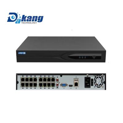 China Network NVR, 16*POE RJ45 port, 2pcs SATA P2P Dakang H.265/H.264 16CH 4K 8MP ON-VIF port for sale