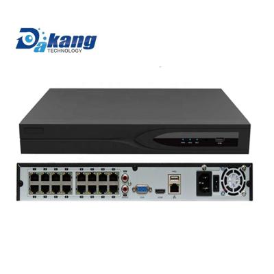 China P2P Dakang H.265/H.264 16CH 4K 8MP Network NVR, 16*POE RJ45 port, 2pcs SATA port for sale