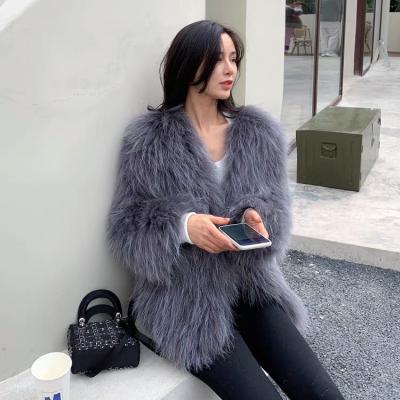 China The latest design ladies real fur coat high-end real mink fur coat wholesale windproof rabbit fur coat for sale