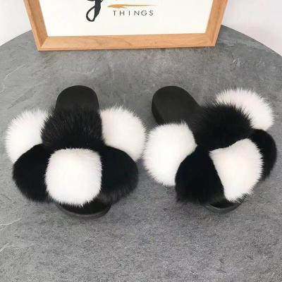 China Blue Color PVC Fur Slide Children's Fur Slide And Slippers 001 for sale