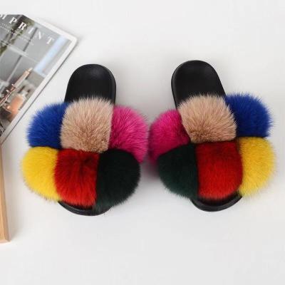 China Fur slippers and matching wallets fur slippers and ladies fur slippers made in China 001 for sale