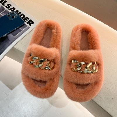 China Fashion trend pink fluffy slippers, women's bedroom fluffy slippers, children's fluffy slippers for sale