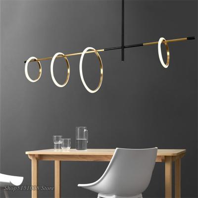 China Modern Europe LED Magnetic Attraction Pendant Lights Home Living Room Pendant Lamp Bedroom Nordic Ring Kitchen Hanginglamp Nordic Fixture for sale