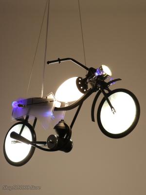 China Modern Modern Pendant Lights Motorcycle LED Industrial Pendant Lamp For Kids Room Boys Bedroom Restaurant Bar Lighting Home Decor for sale