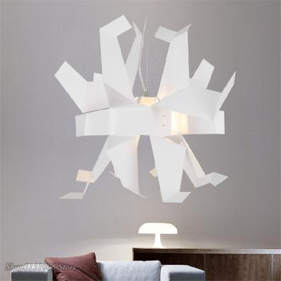 China Modern Europe Foscarini LED Pendant Lights Nordic Creative Origami White Iron Hanging Lamps Dining Room Home Decor Lighting Luminarias for sale