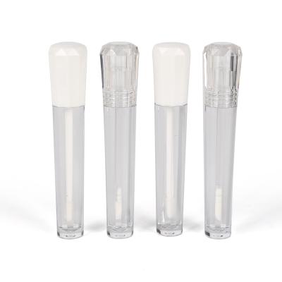 China 6ml Cosmetic Thickened Empty Makeup Bottle Lip Gloss Tube Container With Diamond Shape Cap for sale