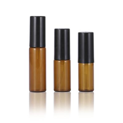 China 10ml 15ml 20ml Amber Perfume Glass Spray Bottle Small Tester Bottles Perfume Cosmetic Tester Perfume Bottle for sale