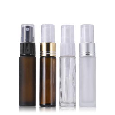 China Small Clear 10ml Amber Perfume Portable Travel Glass Cosmetic Empty Spray Bottle for sale