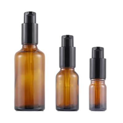 China 5ml 10ml 15ml 20ml 30ml 50ml 100ml Amber Refillable Glass Portable Lotion Essential Oil Cosmetic Empty Bottle for sale