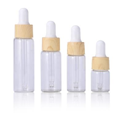 China 5ml 10ml 15ml 20ml Empty Cosmetic Essential Oil Serum Clear Glass Dropper Bottle for sale