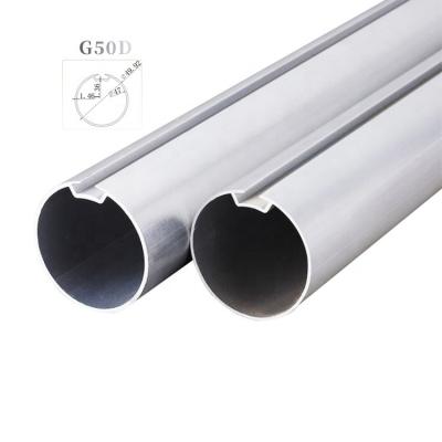 China Durable Foshan Extrusion Factory 2022 Body 50MM Slotted Aluminum Tube For Window Curtain Vertical Blind Venetian Blind Roller for sale