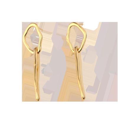 China Fashion Chinese Manufacturer Nice Asymmetrical With Simple Key Shape Earring For Winter for sale