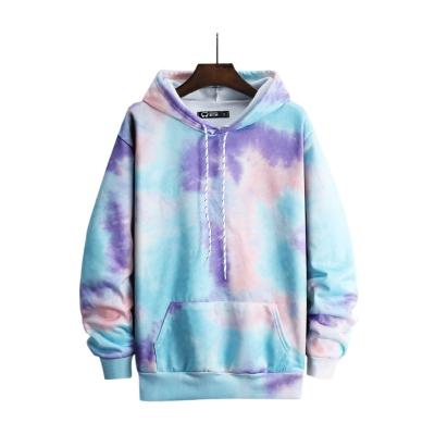 China New Arrivals Anti-wrinkle Pocket Loose Warm Gym Wear Custom Tie Dye Fleece Plus Sweatshirts Hip Hop Hoodies for sale