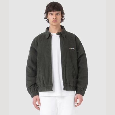 China OEM Manufacturer Customization Logo Popular Style Plus Size Breathable Loose Corduroy Crop Men's Thick Bomber Jacket for sale