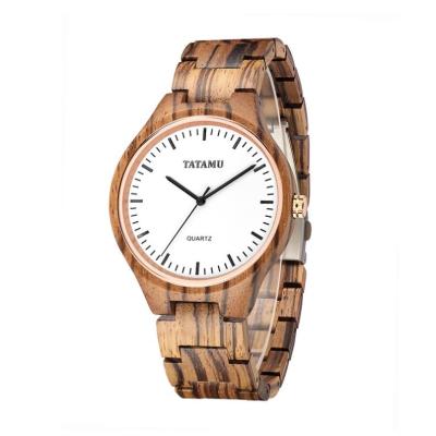 China Manufacturer Supply High Quality Waterproof Custom Zebra Private Label Unisex Wooden Watches Engraved Wood Watch for sale