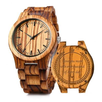 China Custom Non-Specific Analog Logo Luxury Brand Wood Watch Men Women Japan Quartz Watch Hot Wholesale for sale