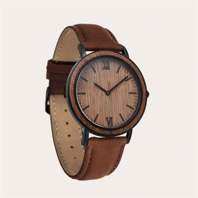 China Manufacturer Online Wholesale For Women Minimalism Non-Specific Quartz Wood Watch for sale