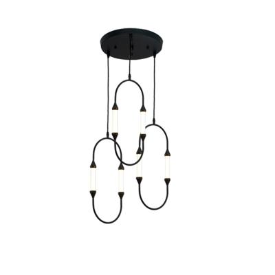 China 2022 Newest New Modern American Country Retro Wrought Iron Chandelier comes with two color LED, three patterns and two color pendant lamp hanging light for sale