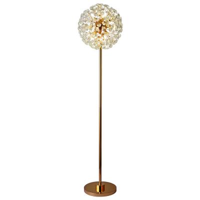 China European Style Crystal Modern Bedroom Lamp Living Room Floor Lamp Nordic Decorative Lighting Fixture for sale