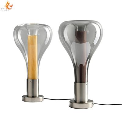 China Dropshipping Modern Nordic Simple Design Table Lamp Desk Glass Light For Bedroom Hotel Bar Best Price for sale