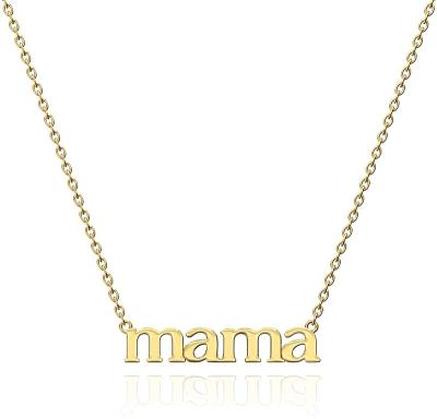 China Customized Simple Necklace CLASSIC Mom Mom Letter Necklace For Women for Women Mothers Mom Sisters Best Friends Perfect Gift for sale