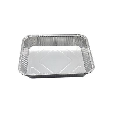 China Eco-friendly Disposable Aluminum Metal Tray For Baking Customized Aluminum Food Container for sale