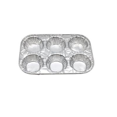 China Eco - Friendly Cupcake Makers Metal Trays Aluminum Foil Cake Cases Square for sale