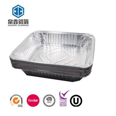 China Cooking Hot Sale Aluminum Foil Container Disposable Chafing Dish For Food Aluminum Foil Tray With Plastic Lid for sale