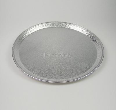 China Food AROUND Aluminum Foil Pizza Tray With Embossed Lid for sale