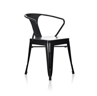 China New modern professional factory design wholesale price chairs armrest dining chair with metal legs for sale