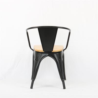 China 2022 Standard Stackable High Quality Metal Tall Armchair Modern Iron Dining Chair for sale