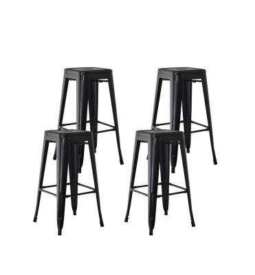 China Industrial Style Bistro Stackable Iron Bar Stool For Restaurant Or Home Bar With High Quality for sale