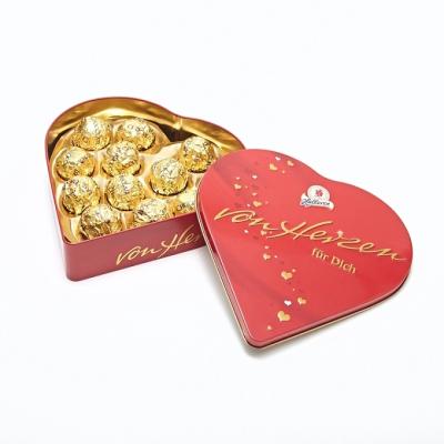 China Custom Embossing Promotion Heart Shape Metal Tin Boxes Tin Box for sale